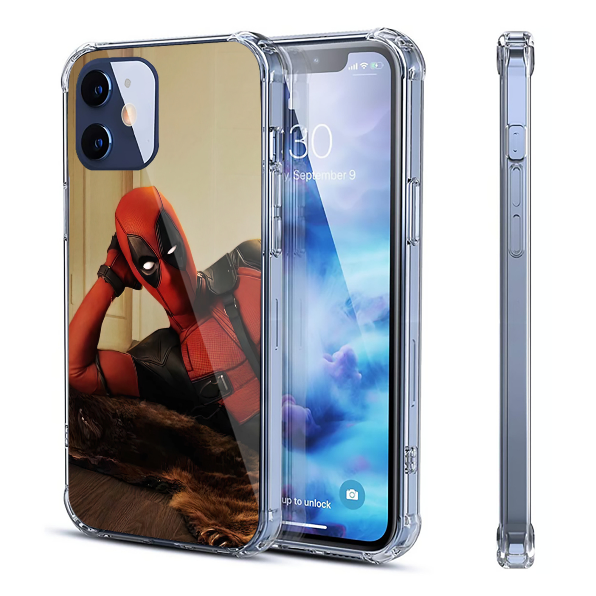 （画像用） Deadpool デッドプール 【iPhone 12シリーズ対応】透明スマホケース（クリアソフトケース）